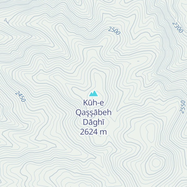 Map of Kūh-e Qaşşābeh Dāghī