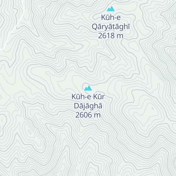 Map of Kūh-e Kūr Dājāghā