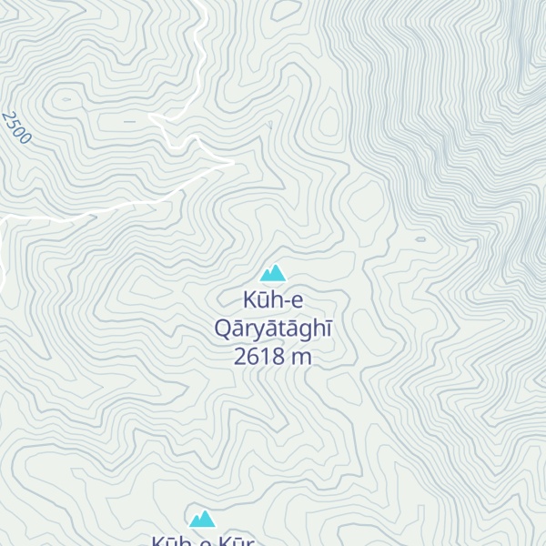 Map of Kūh-e Qāryātāghī