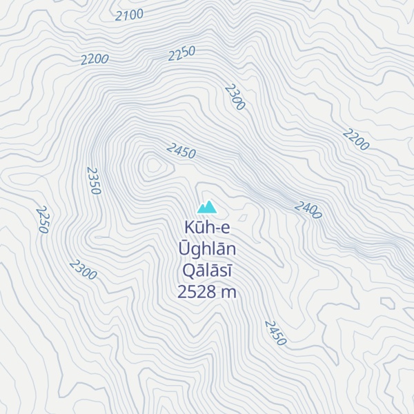 Map of Kūh-e Ūghlān Qālāsī