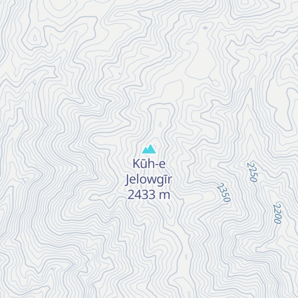 Map of Kūh-e Jelowgīr