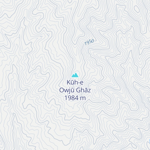 Map of Kūh-e Owjū Ghāz