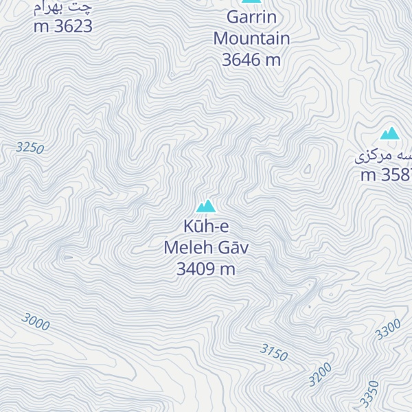 Map of Kūh-e Meleh Gāv