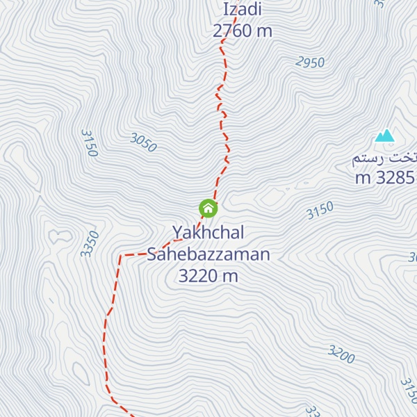 Map of Yakhchal Sahebazzaman