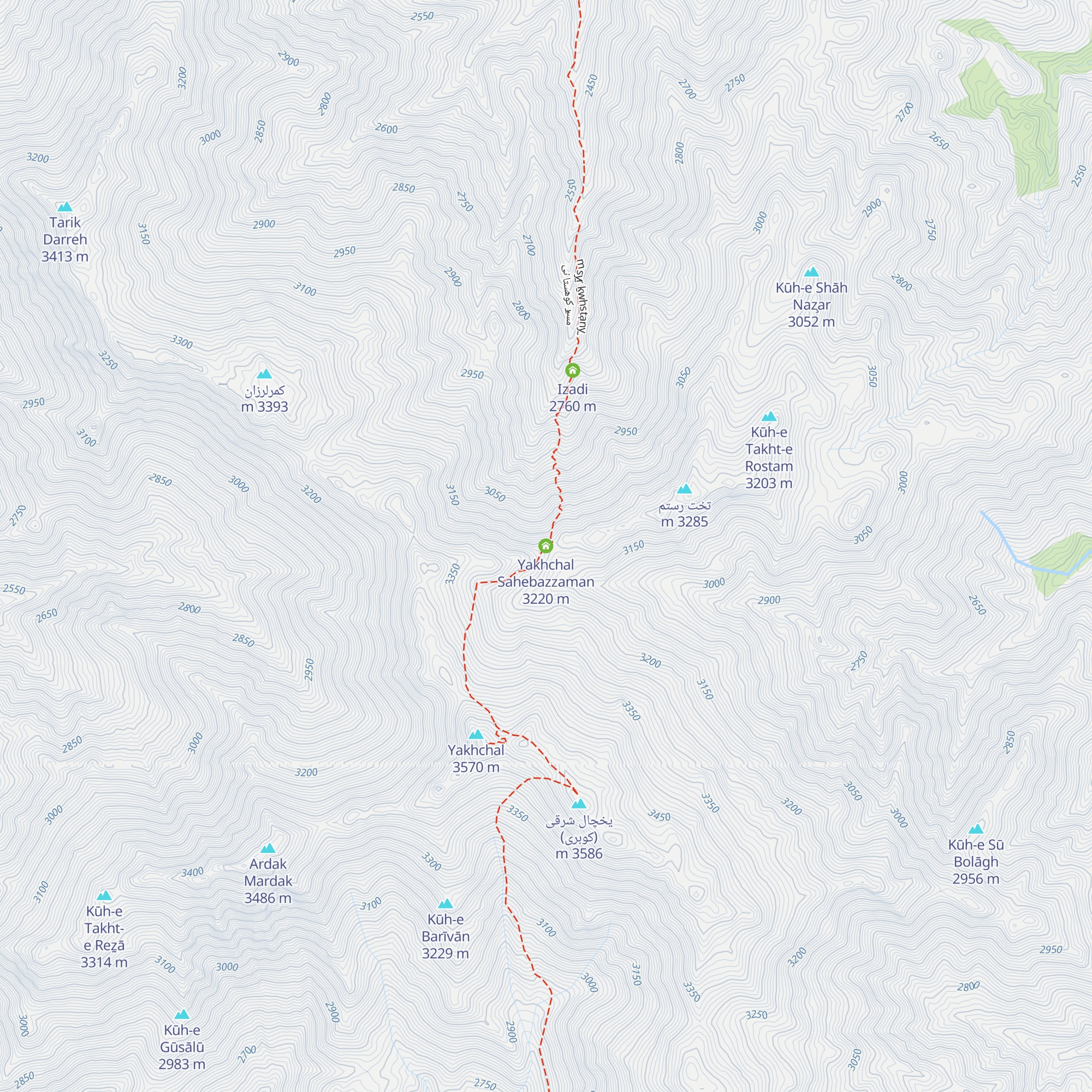 Yakhchal Sahebazzaman map