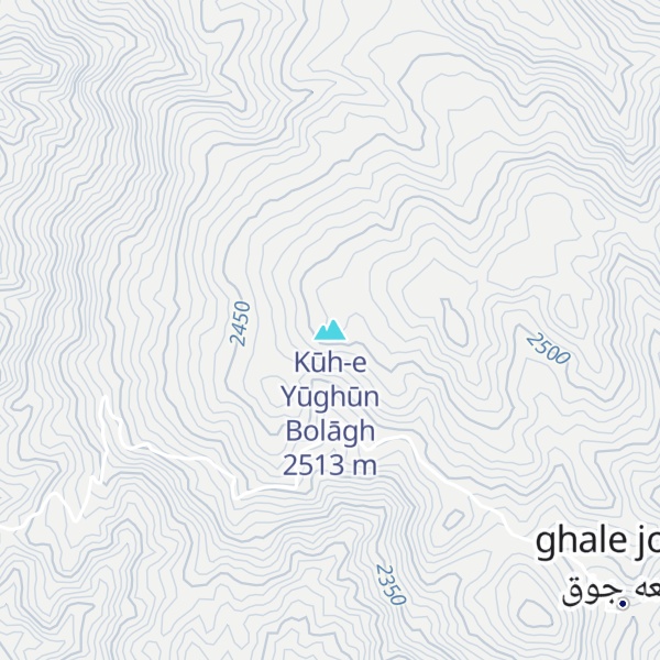 Map of Kūh-e Yūghūn Bolāgh