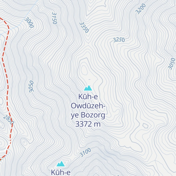 Map of Kūh-e Owdūzeh-ye Bozorg