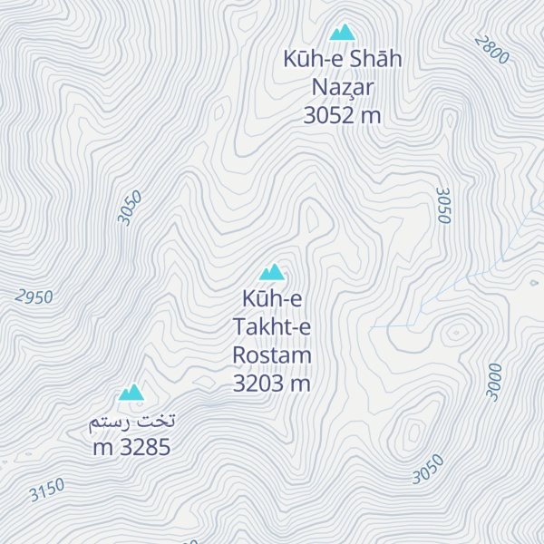 Map of Kūh-e Takht-e Rostam