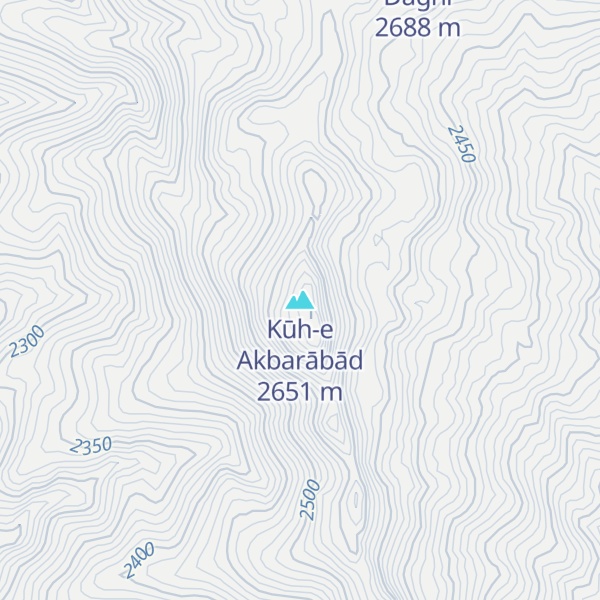 Map of Kūh-e Akbarābād