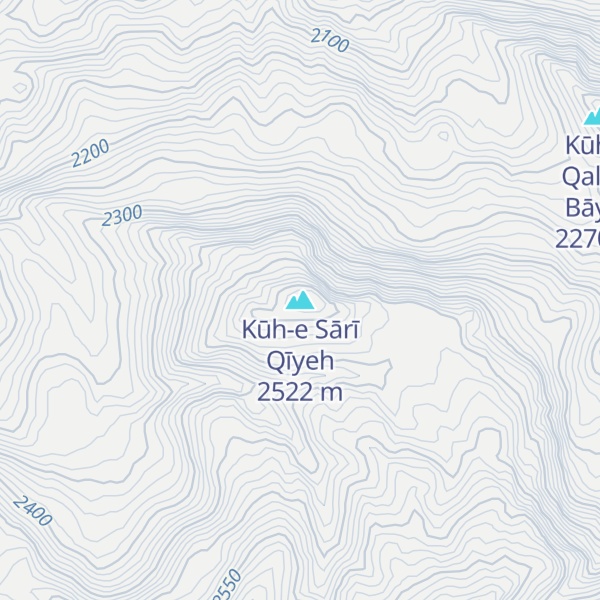 Map of Kūh-e Sārī Qīyeh