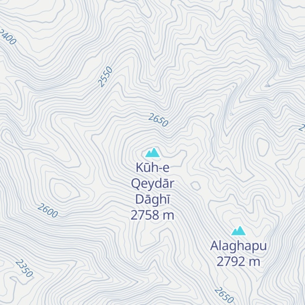 Map of Kūh-e Qeydār Dāghī