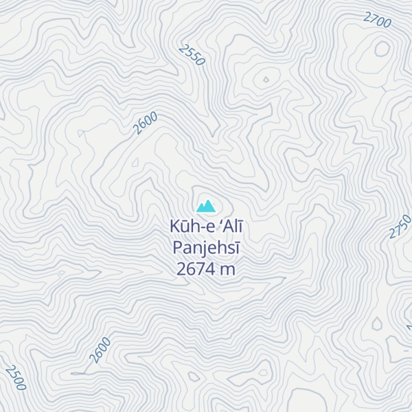 Map of Kūh-e ‘Alī Panjehsī