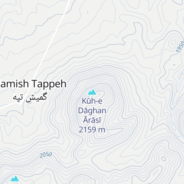 Map of Kūh-e Dāghan Ārāsī