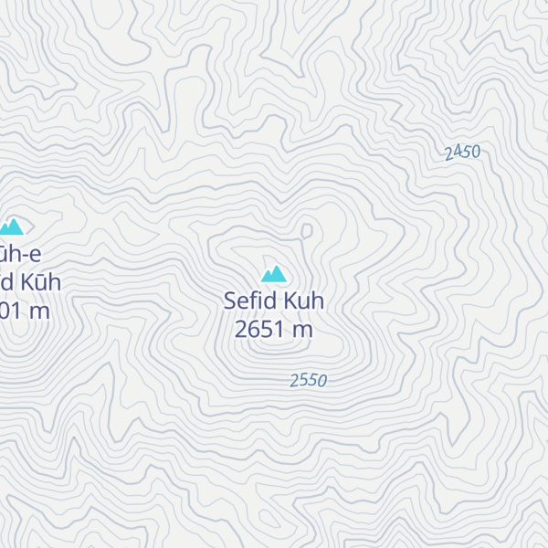 Map of Sefid Kuh