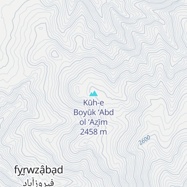 Map of Kūh-e Boyūk ‘Abd ol ‘Az̧īm