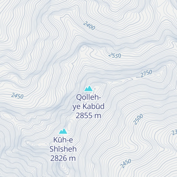 Map of Qolleh-ye Kabūd