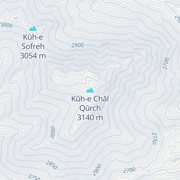 Map of Kūh-e Chāl Qūrch