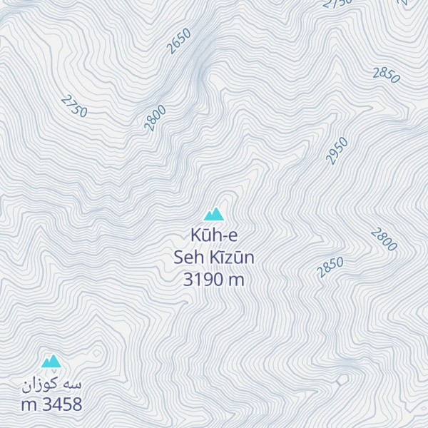 Map of Kūh-e Seh Kīzūn