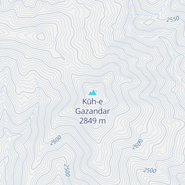Map of Kūh-e Gazandar