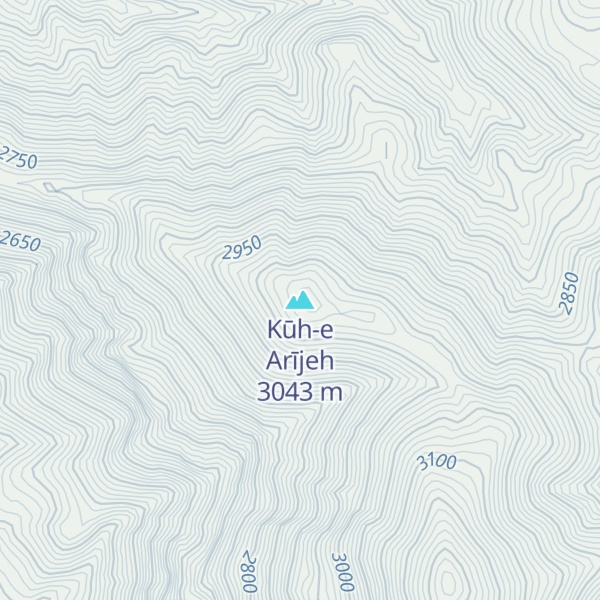 Map of Kūh-e Arījeh