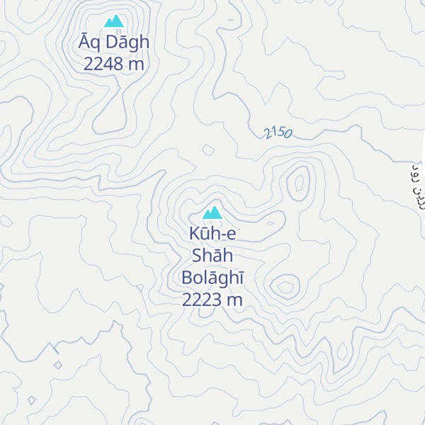 Map of Kūh-e Shāh Bolāghī