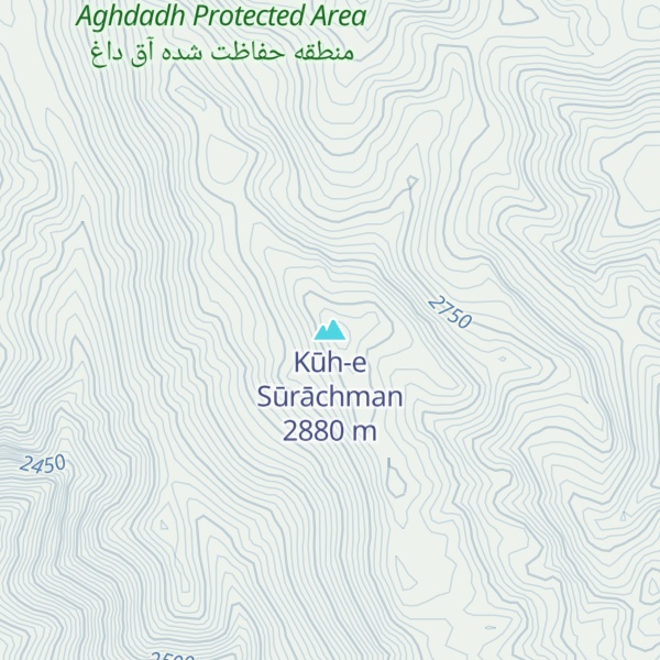 Map of Kūh-e Sūrāchman