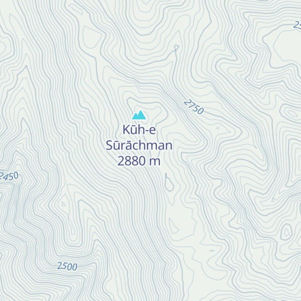 Map of Kūh-e Dūrān