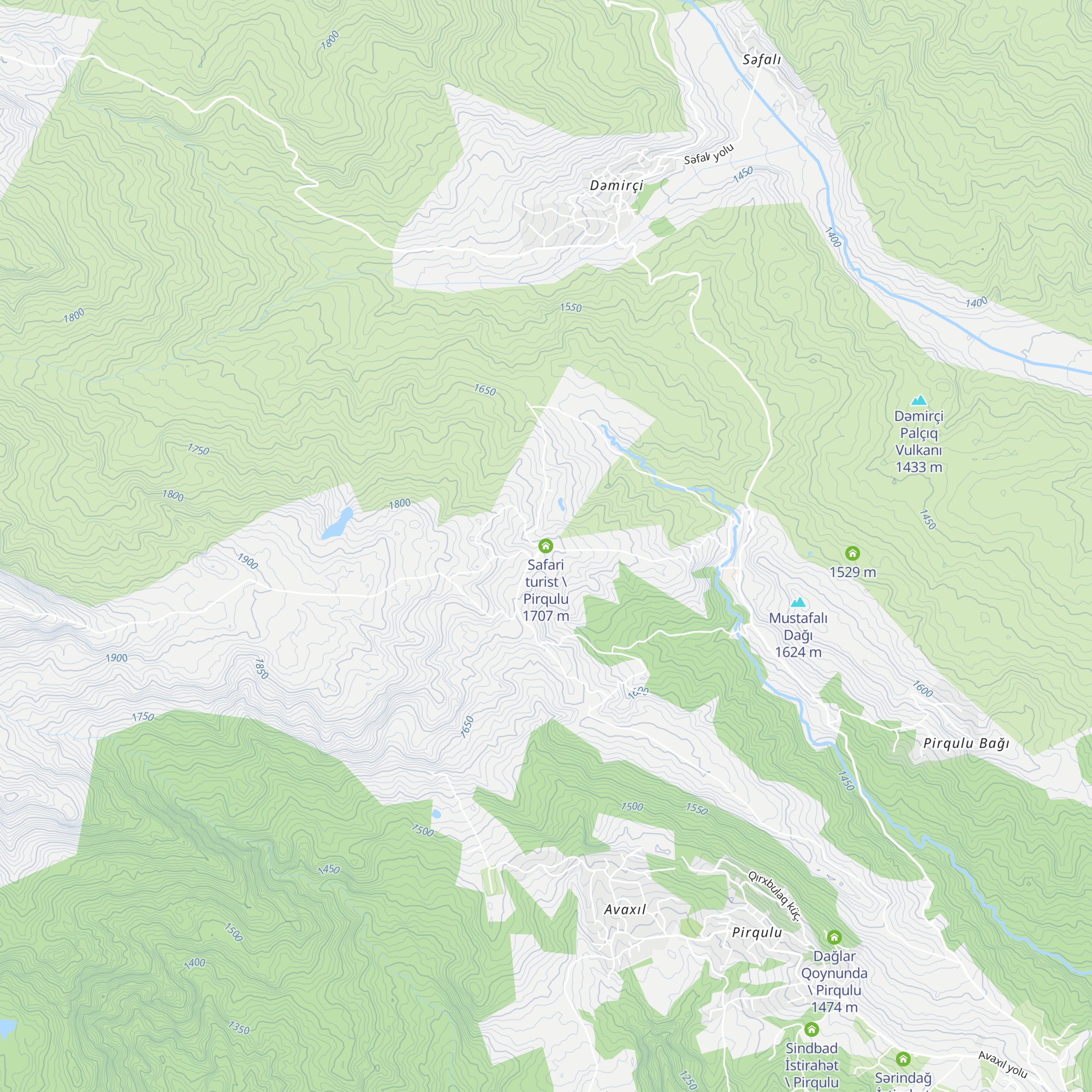 Safari turist \ Pirqulu map