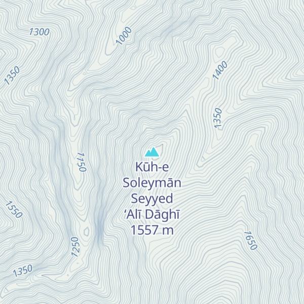 Map of Kūh-e Soleymān Seyyed ‘Alī Dāghī