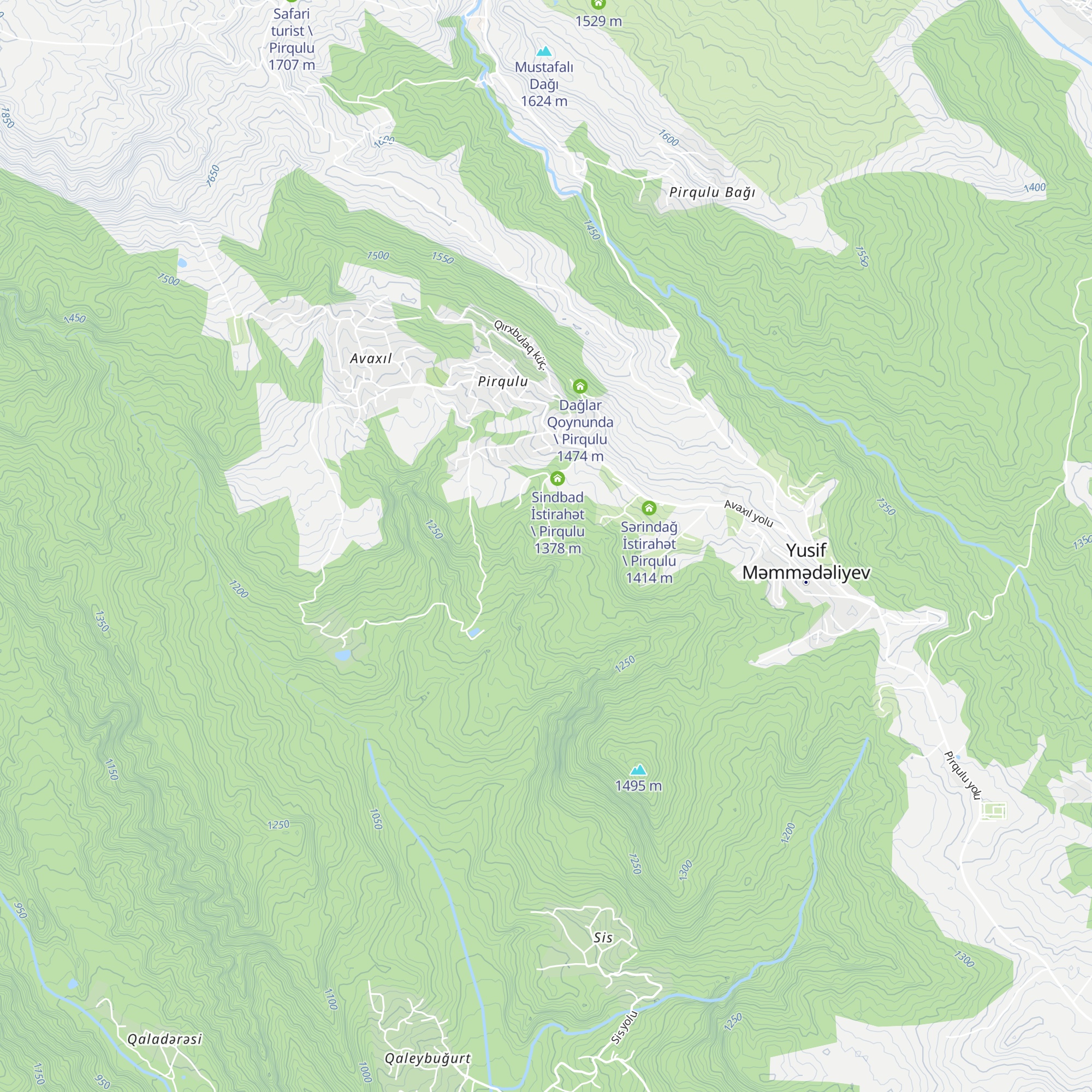 Şəfalı İstirahət \ Pirqulu map