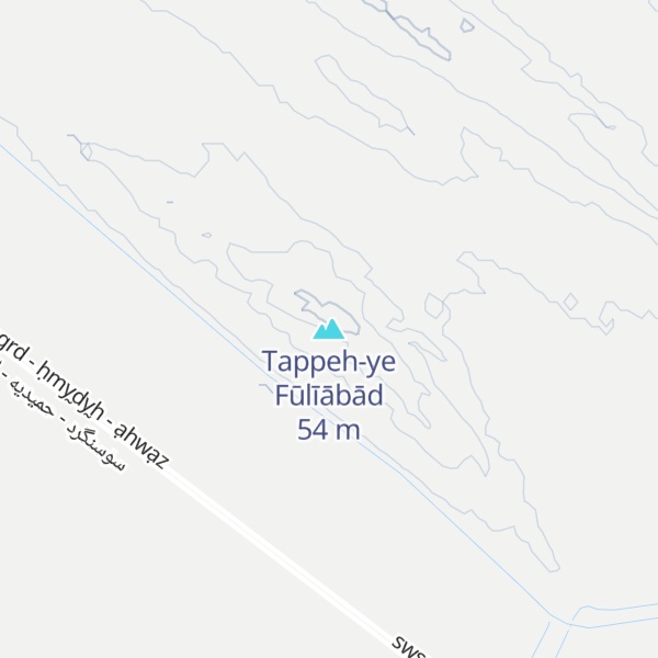 Map of Tappeh-ye Fūlīābād