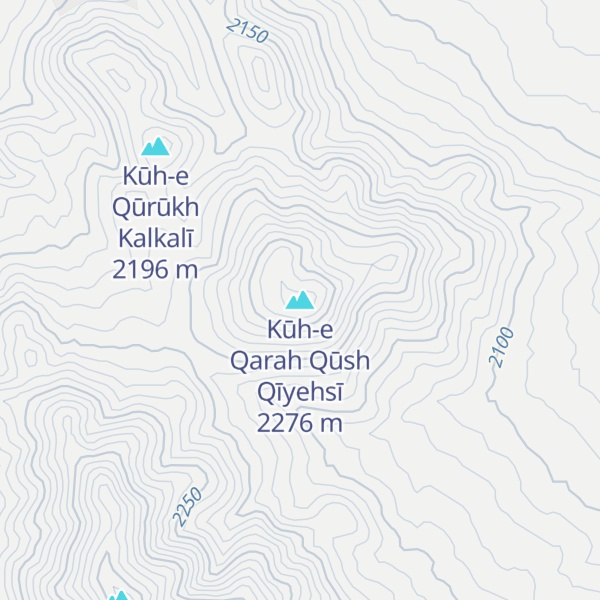 Map of Kūh-e Qarah Qūsh Qīyehsī