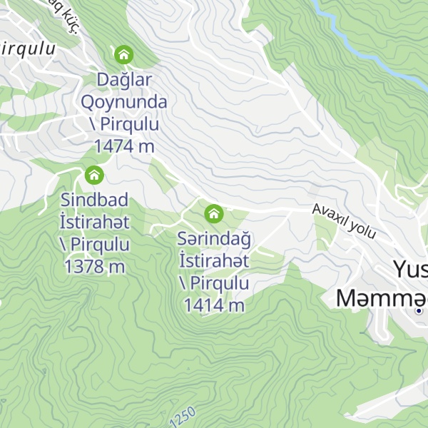 Map of Sərindağ İstirahət \ Pirqulu