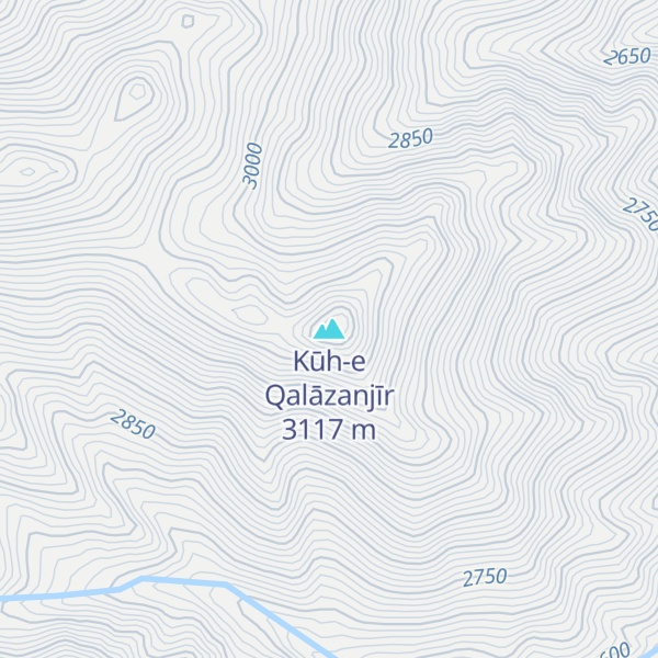 Map of Kūh-e Qalāzanjīr