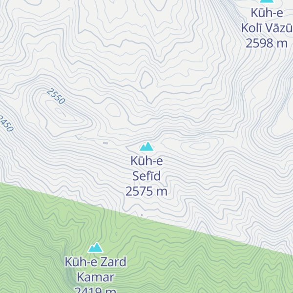Map of Kūh-e Sefīd