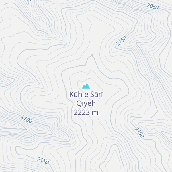 Map of Kūh-e Sārī Qīyeh