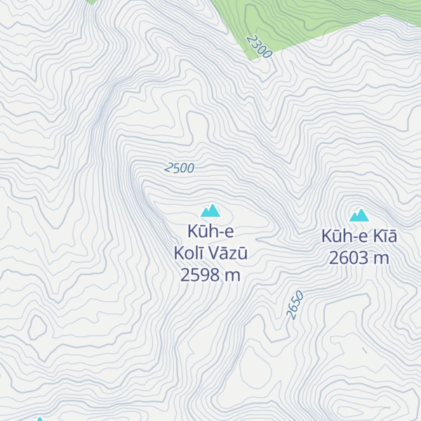 Map of Kūh-e Kolī Vāzū