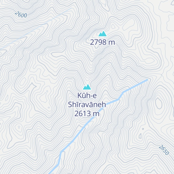 Map of Kūh-e Shīravāneh