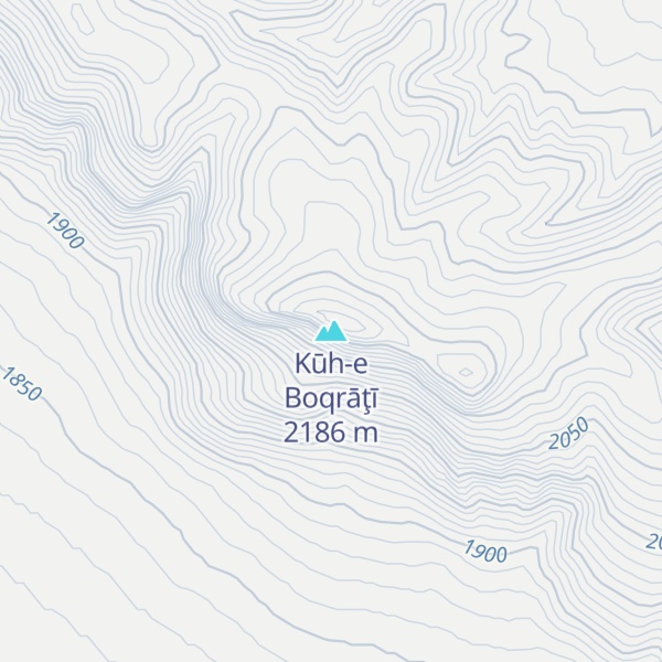 Map of Kūh-e Boqrāţī