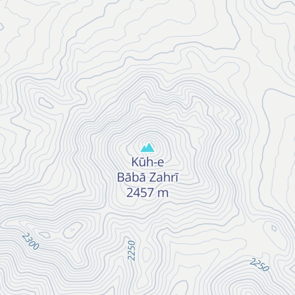 Map of Kūh-e Bābā Zahrī