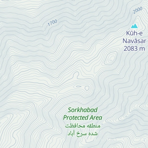 Map of Kūh-e Palangeh