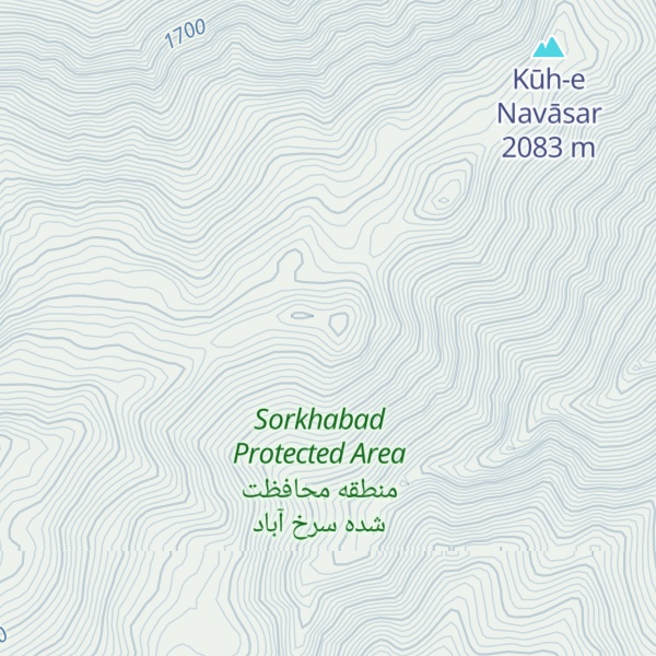 Map of Kūh-e Kāshī Būrūn
