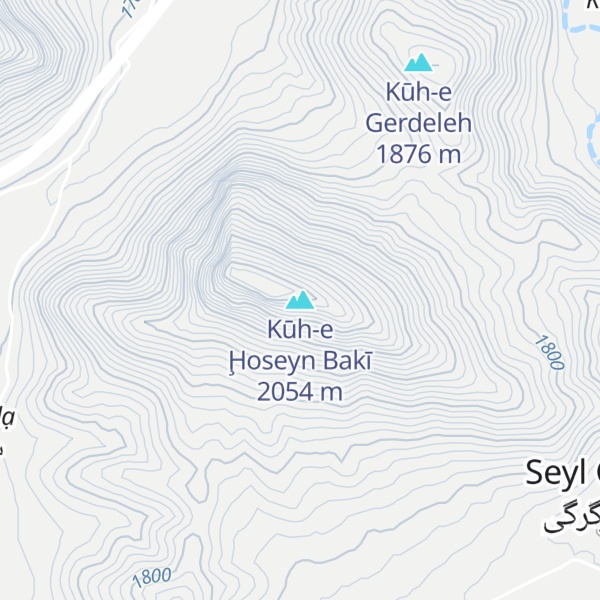 Map of Kūh-e Ḩoseyn Bakī