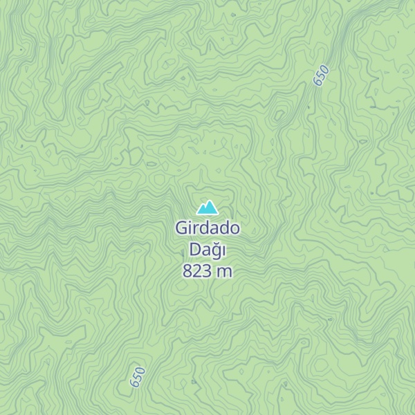 Map of Girdado Dağı