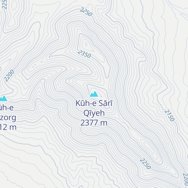 Map of Kūh-e Sārī Qīyeh