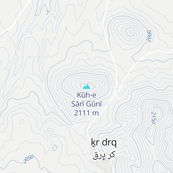 Map of Kūh-e Sārī Gūnī
