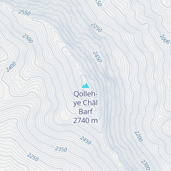 Map of Qolleh-ye Chāl Barf