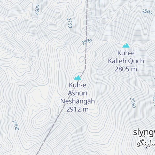 Map of Kūh-e Āshūrī Neshāngāh