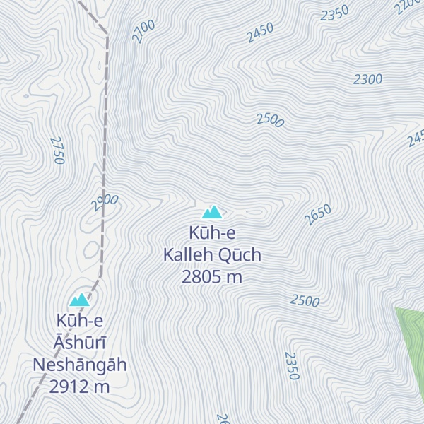Map of Kūh-e Kalleh Qūch