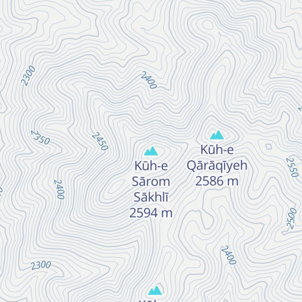 Map of Kūh-e Sārom Sākhlī